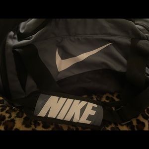 Grey/black Nike gym bag